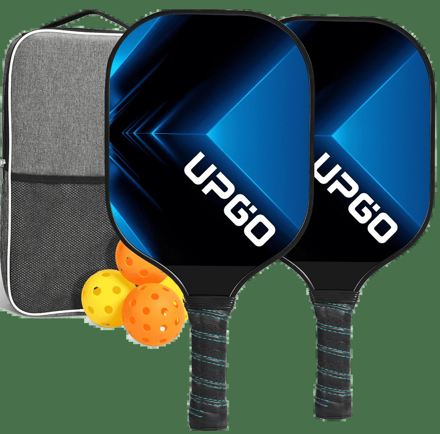 2024 Upgraded Pickleball Paddles, Graphite Fiber Polypropylene Honeycomb Core , Pickle Ball Set with 2 Pickle Ball Rackets, 4 Balls and Backpack