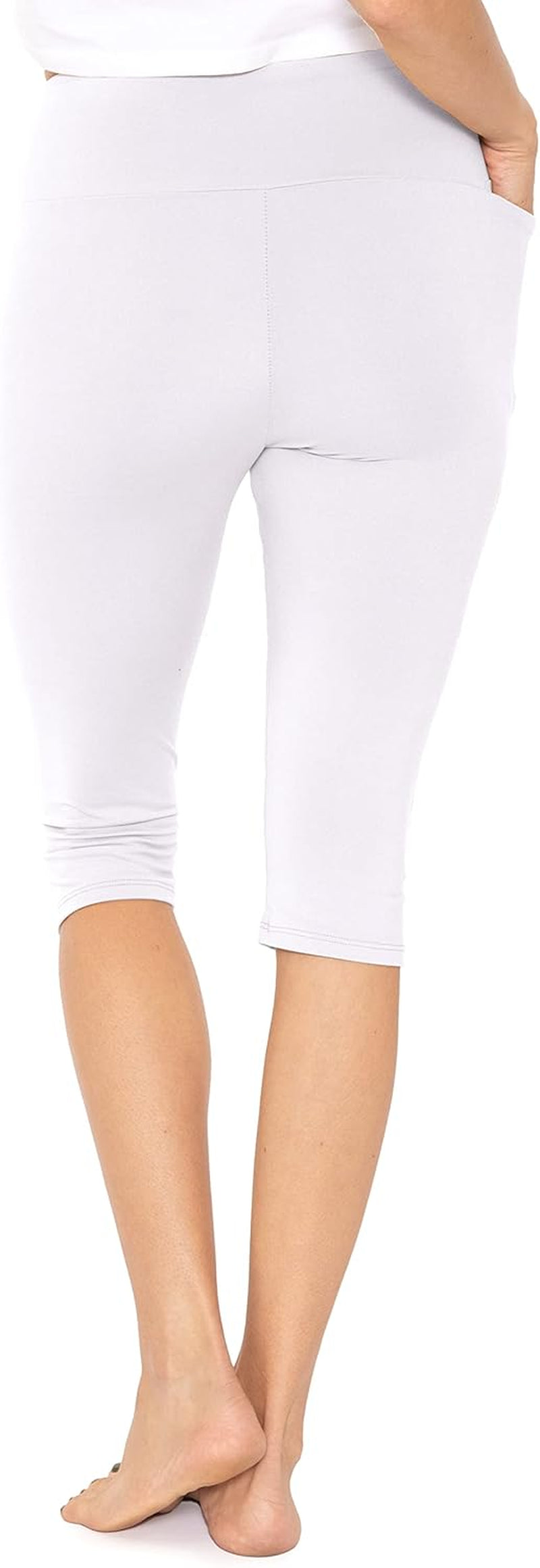Women and plus Size High Waist Biker Shorts, Full, and Knee Length Leggings with Pocket