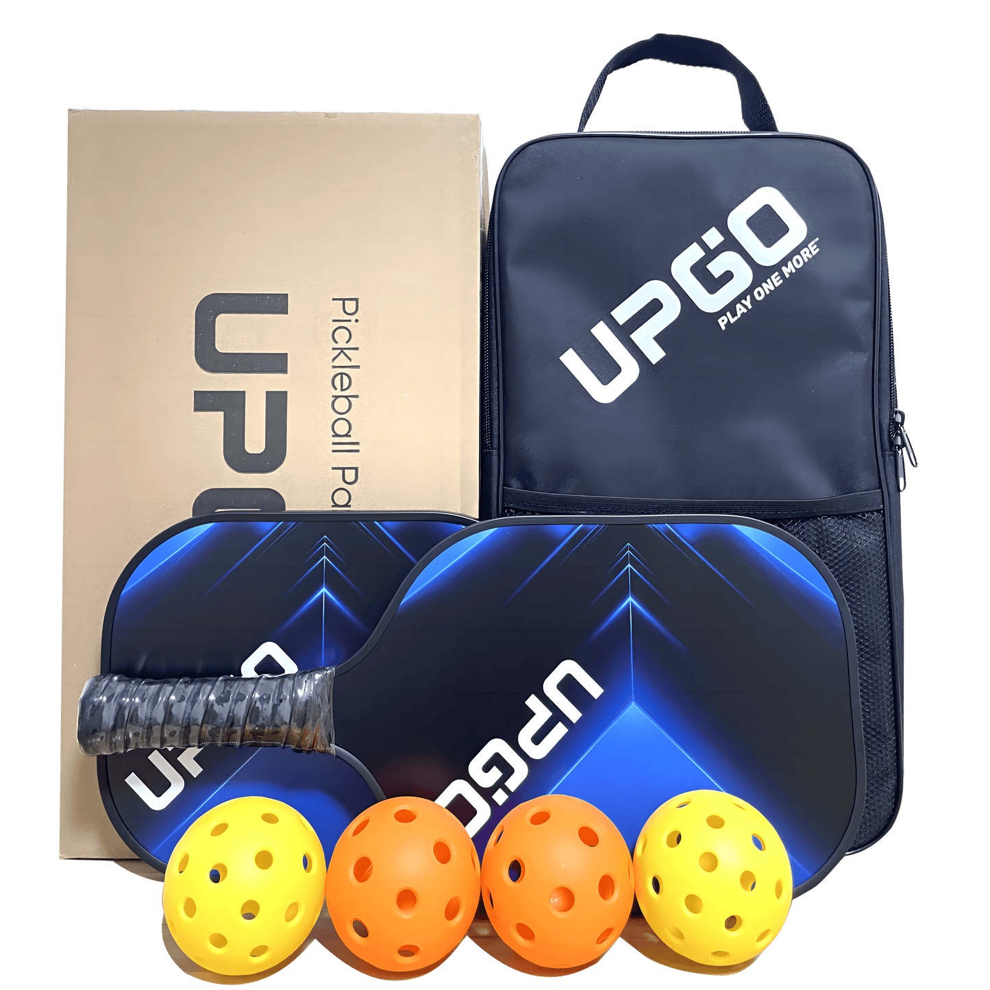 2024 Upgraded Pickleball Paddles, Graphite Fiber Polypropylene Honeycomb Core , Pickle Ball Set with 2 Pickle Ball Rackets, 4 Balls and Backpack