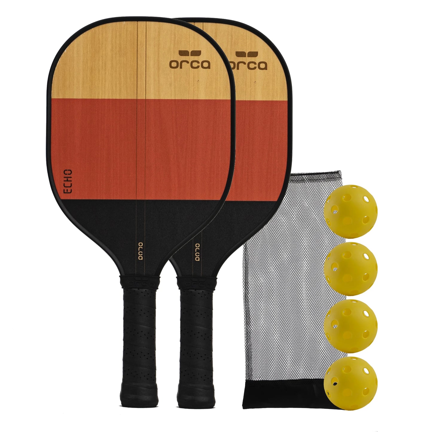 Echo Sports Series Wood Pickleball Paddle - Starter Edition - 2 Pack - 10.2" X 7.6" Paddle by
