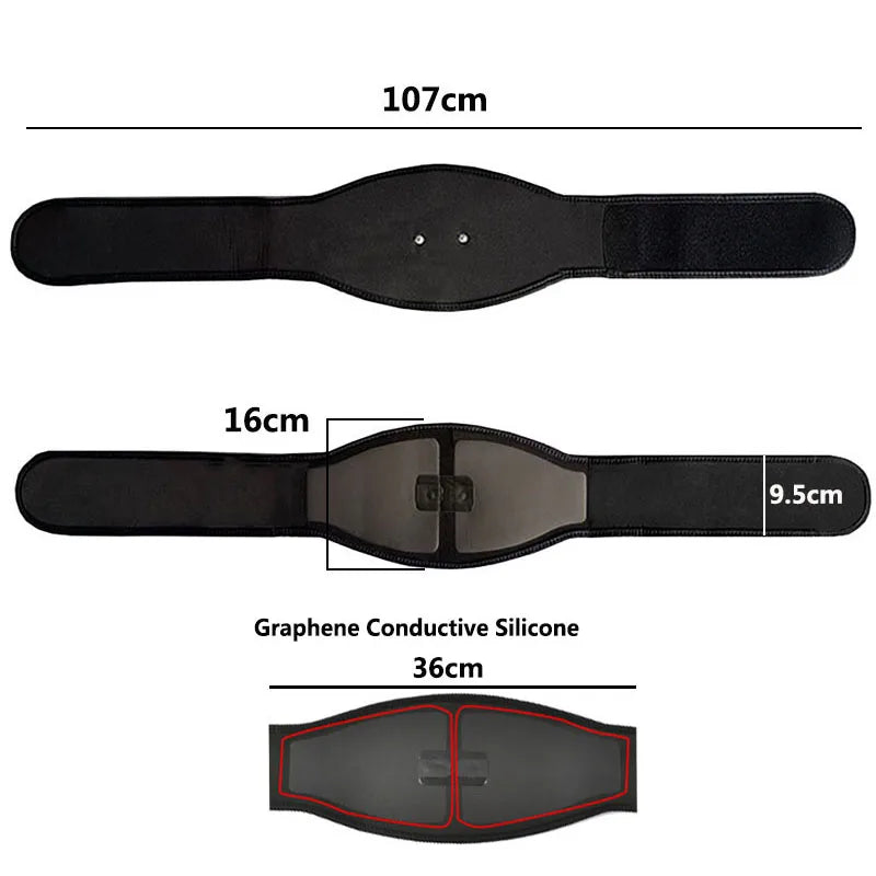 Electric Abs Abdominal Trainer Toning Belt EMS Muscle Stimulator Toner Smart Body Slimming Weight Loss Home Gym Fitness Equiment