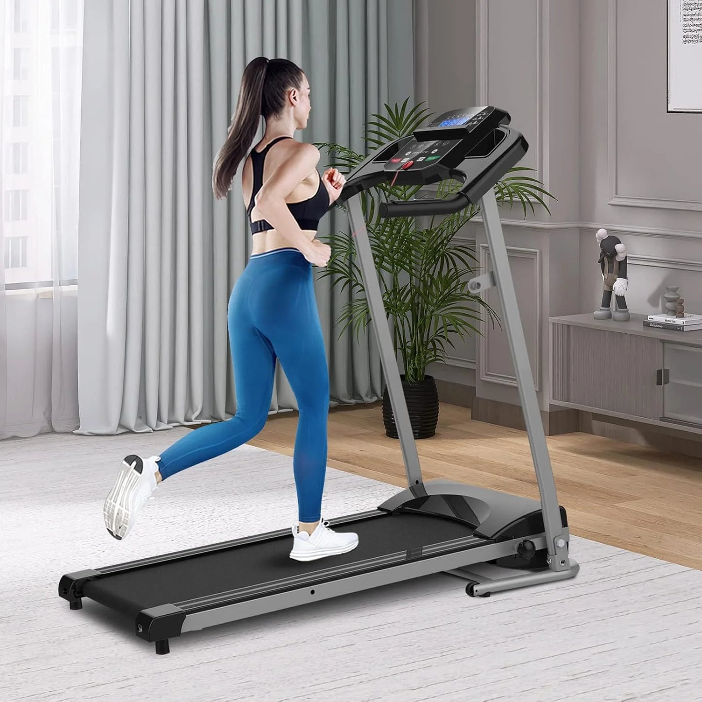Electric , 2.5HP Foldable Exercise Walking Machince Walking Pad for Apartment Home/Office, Easy to Fold Assembly, MP3,LCD Display