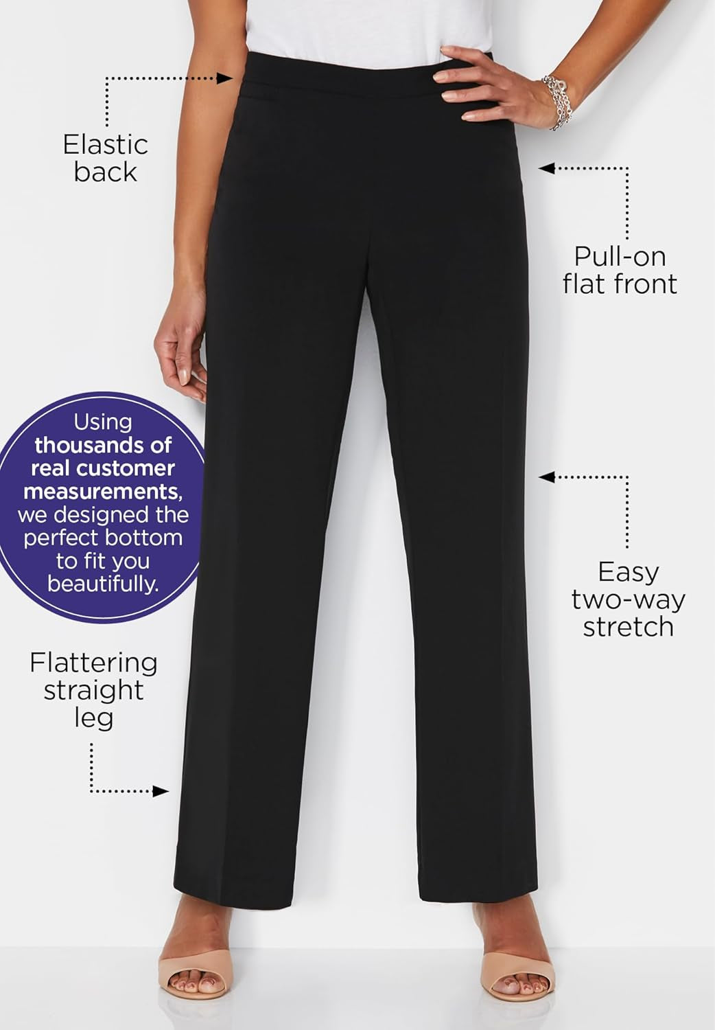 Women'S plus Size Refined Pull-On Pant