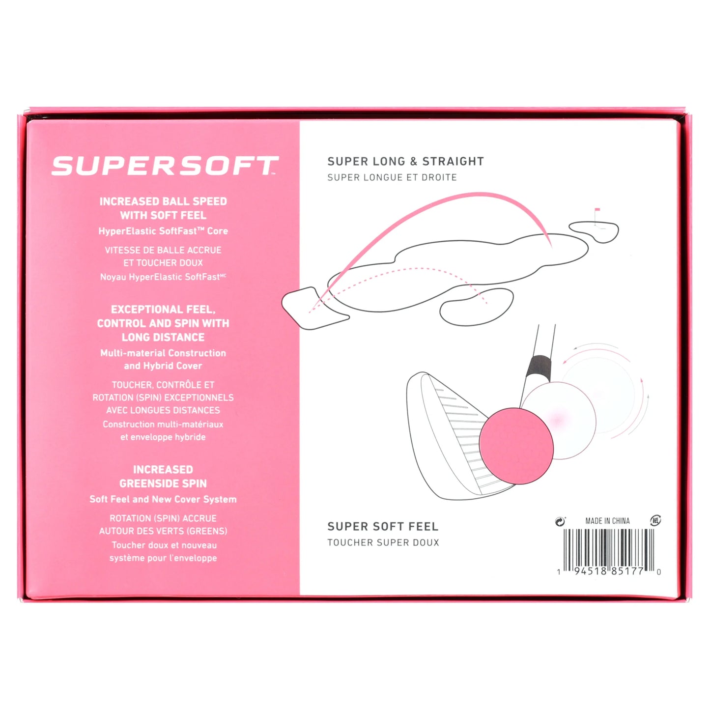 (2 Pack) Golf 2023 Supersoft Golf Ball-Matte Pink 12Pk