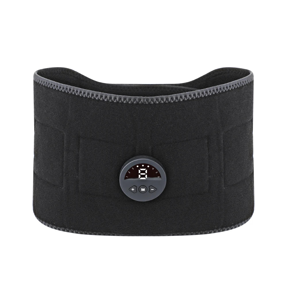 EMS Waist Abdominal Trainer Belt Muscle Stimulator Abs Muscle Toner Display Fat Burn Body Slimming Weight Loss Fitness Massage
