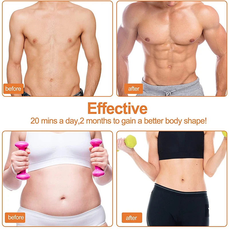 Electric Abs Abdominal Trainer Toning Belt EMS Muscle Stimulator Toner Smart Body Slimming Weight Loss Home Gym Fitness Equiment