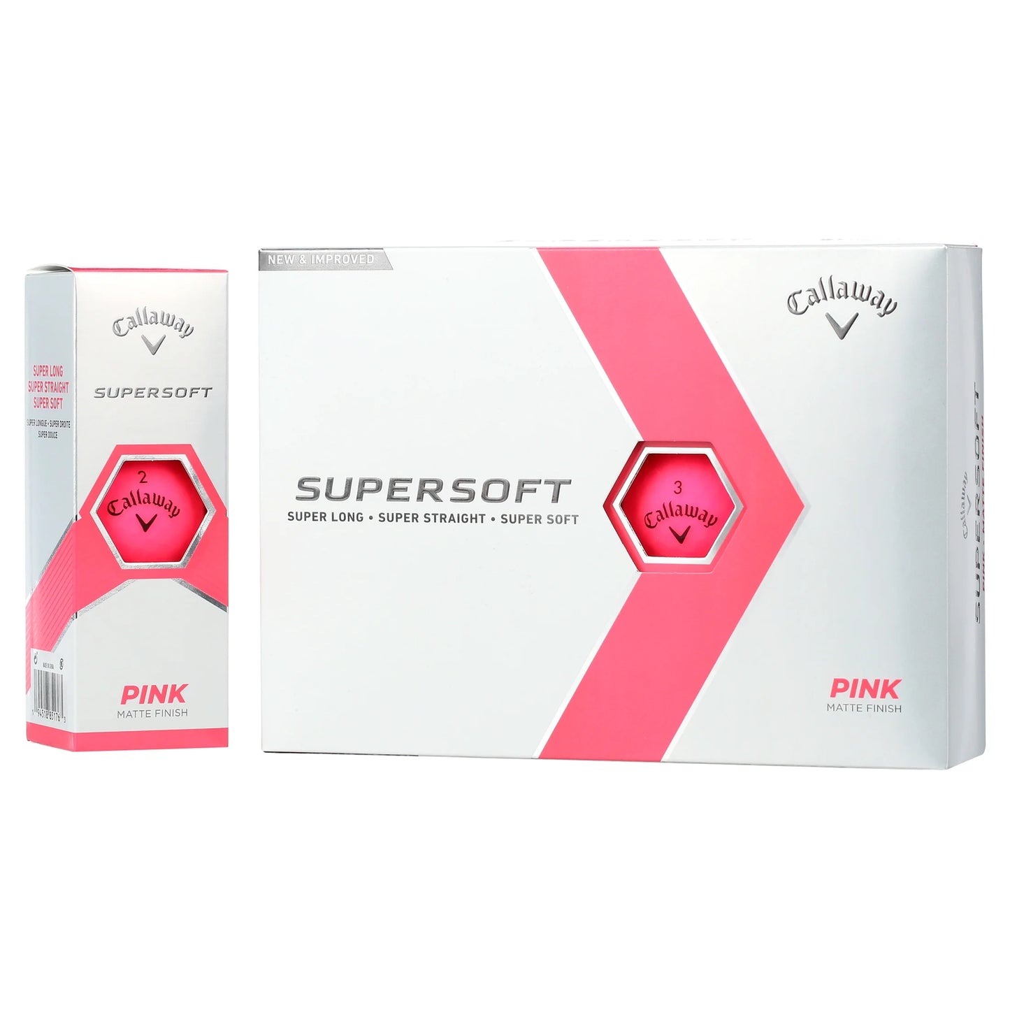 (2 Pack) Golf 2023 Supersoft Golf Ball-Matte Pink 12Pk