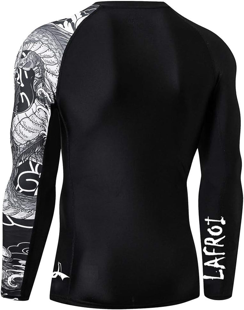 Men'S Long Sleeve UPF 50+ Baselayer Skins Performance Fit Compression Rash Guard-Clyyb