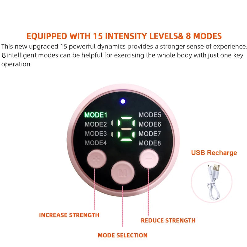 EMS Abdominal Muscle Trainer Vibration Waist Slimming Belt ABS Muscle Stimulator Toner Electric Weight Loss Massager Unisex