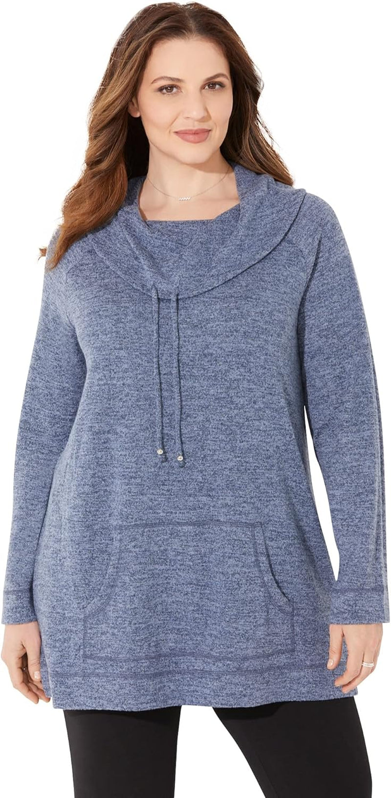 Women'S plus Size Impossibly Soft Cowlneck Top