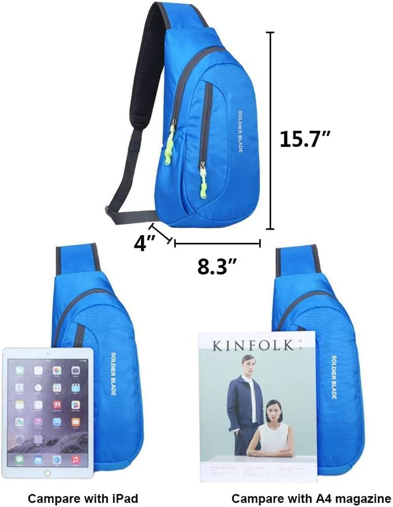 Small Sling Bag for Men Women Crossbody Man Purse Chest Bag Packable Backpack Waterproof Shoulder Bag Hiking Travel