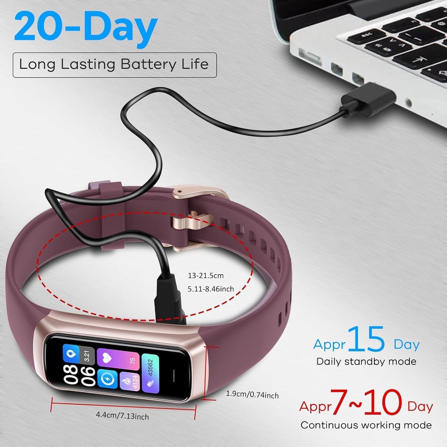 Fitness Tracker,2025 Smart Watch with Blood Pressure Heart Rate & Sleep Monitor IP67 Waterproof Step Calorie Counter Pedometer Fitness Activity Watch for Men Women Android Ios Phone (Purple)