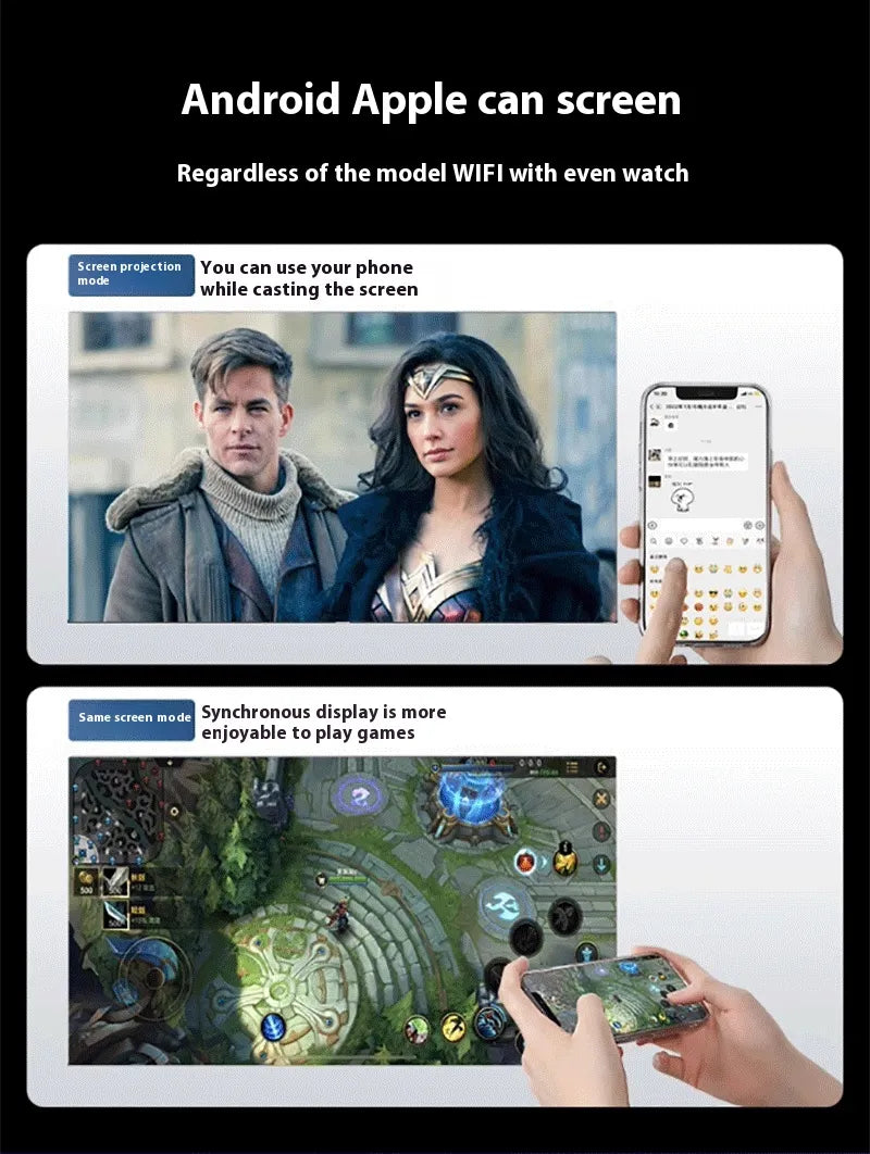 Portable 180° Home Projector