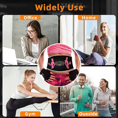 EMS Abdominal Muscle Trainer Vibration Waist Slimming Belt ABS Muscle Stimulator Toner Electric Weight Loss Massager Unisex