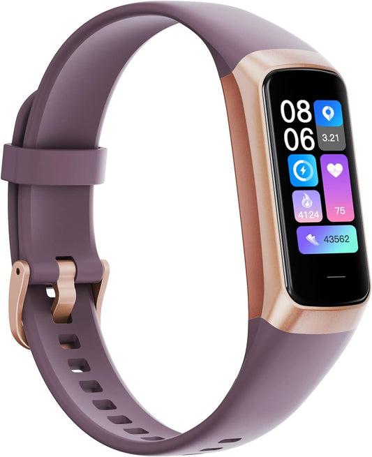 Fitness Tracker,2025 Smart Watch with Blood Pressure Heart Rate & Sleep Monitor IP67 Waterproof Step Calorie Counter Pedometer Fitness Activity Watch for Men Women Android Ios Phone (Purple)