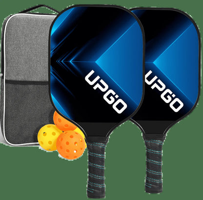 2024 Upgraded Pickleball Paddles, Graphite Fiber Polypropylene Honeycomb Core , Pickle Ball Set with 2 Pickle Ball Rackets, 4 Balls and Backpack
