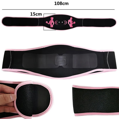 EMS Abdominal Muscle Trainer Vibration Waist Slimming Belt ABS Muscle Stimulator Toner Electric Weight Loss Massager Unisex