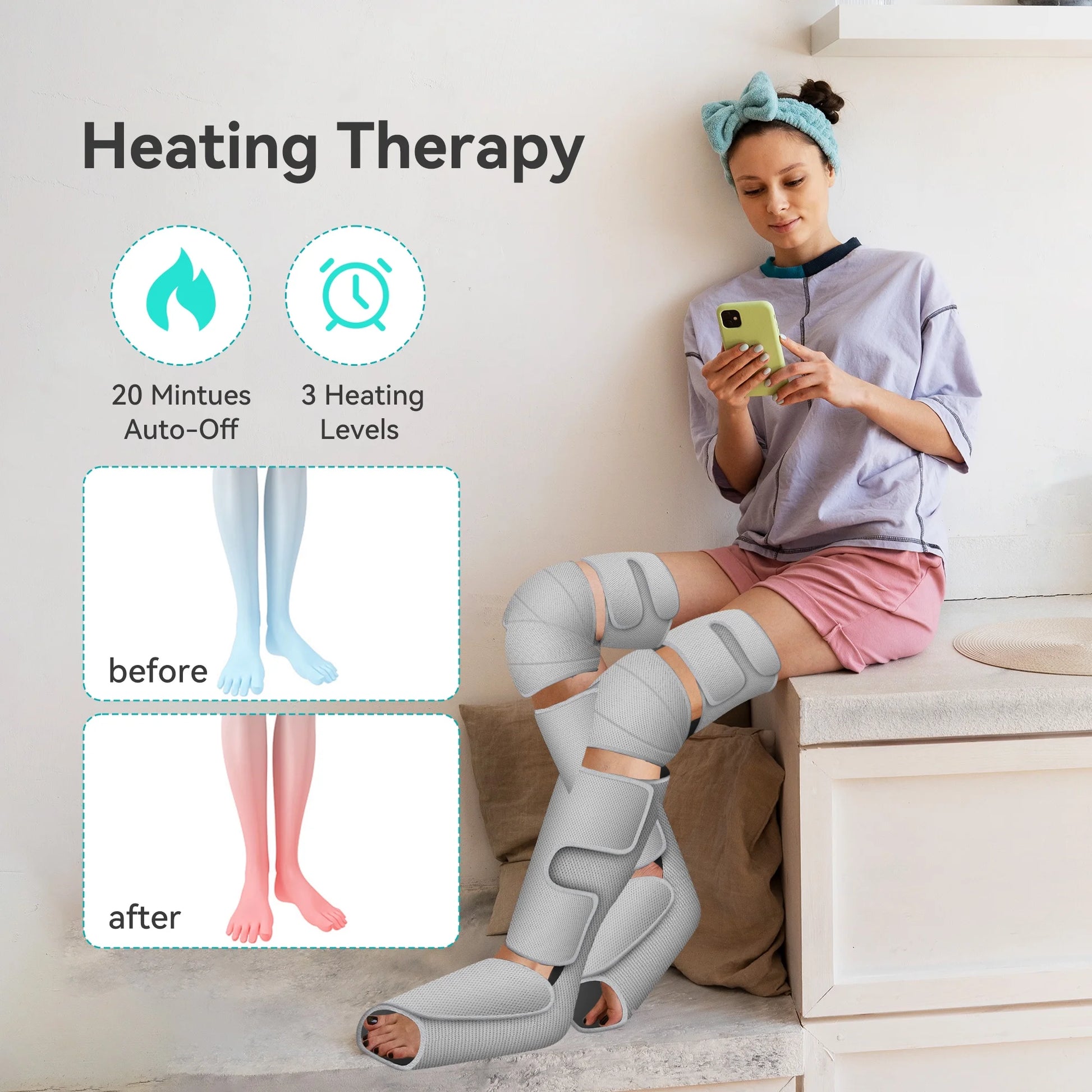 Leg Massager with Air Compression, Calf Foot Massager for Circulation & Pain Relief, Gifts