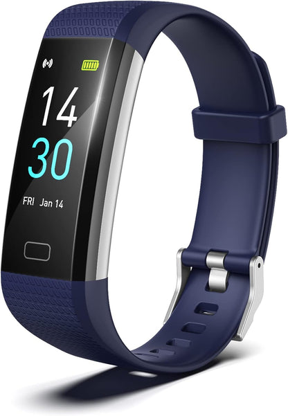 Fitness Tracker for Men and Women,Fitness Watch Waterproof with Activity Tracker and Sleep Monitor,Smart Watch for Android and Ios Phones(Blue)……
