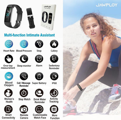 Fitness Tracker with Heart Rate Monitor/Step Counter/Calories, Smart Watch Activity Tracker Sleep Monitor, IP68, Health Tracker Pedometer for Man Women