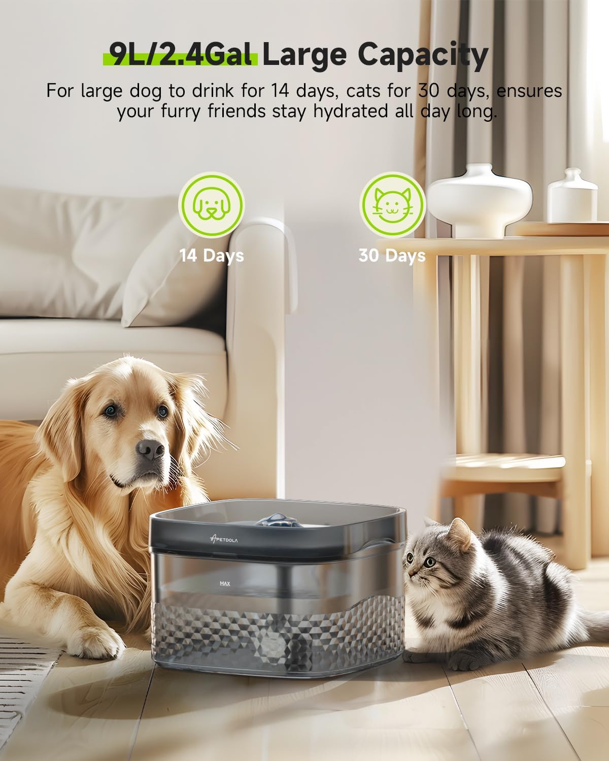 HydraPup Large Capacity Pet Fountain