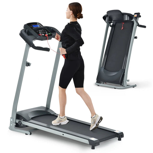Foldable Treadmills for Home, 2.5HP Quiet Brushless, 7.5 MPH, Electric Running Machine for Home Office, Walking Running Exercise Treadmill with Heart Rate Sensor and LCD Display ﻿(GREY)
