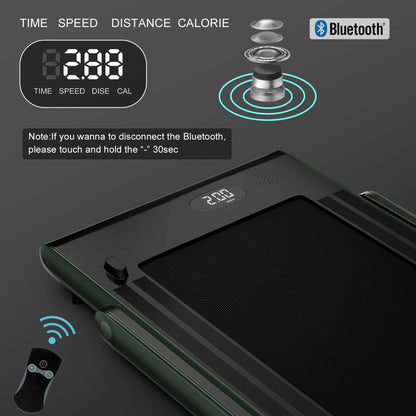 Superfit up to 7.5MPH 2.25HP 2 in 1 Single Display Screen Treadmill W/ Speaker Remote Control APP Green