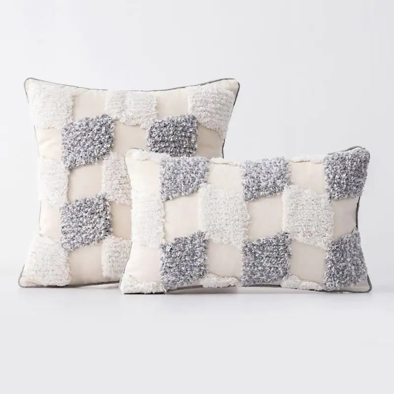 Bohemian Lace Tassel Tufted Pillowcase for Home Decor