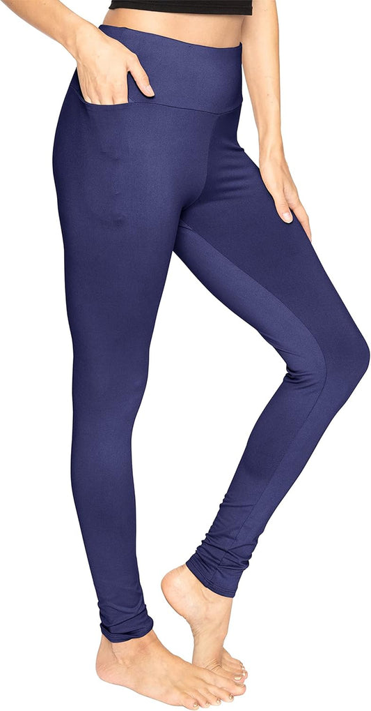 Women and plus Size High Waist Biker Shorts, Full, and Knee Length Leggings with Pocket
