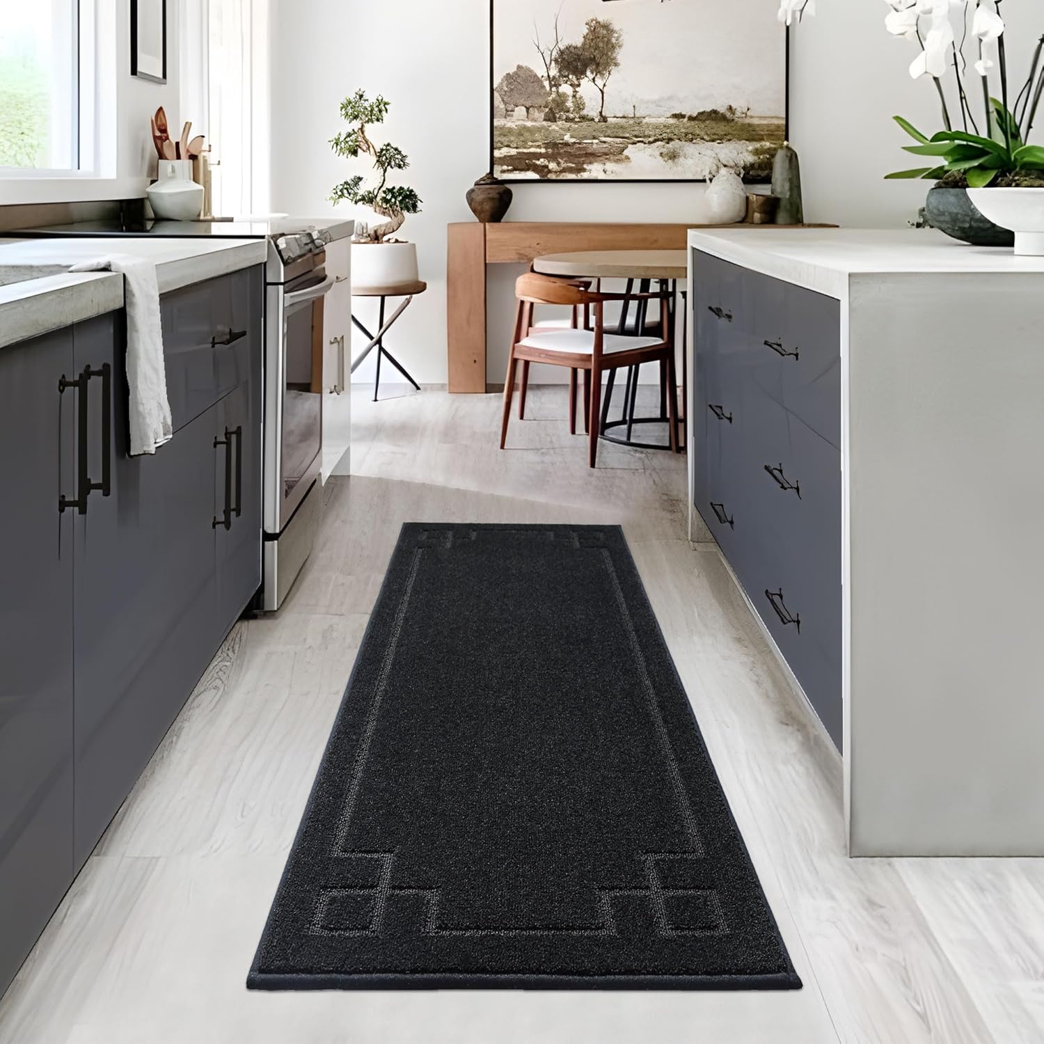 2-Piece Washable Kitchen Rug Set Non-Slip Absorbent Runner Mats