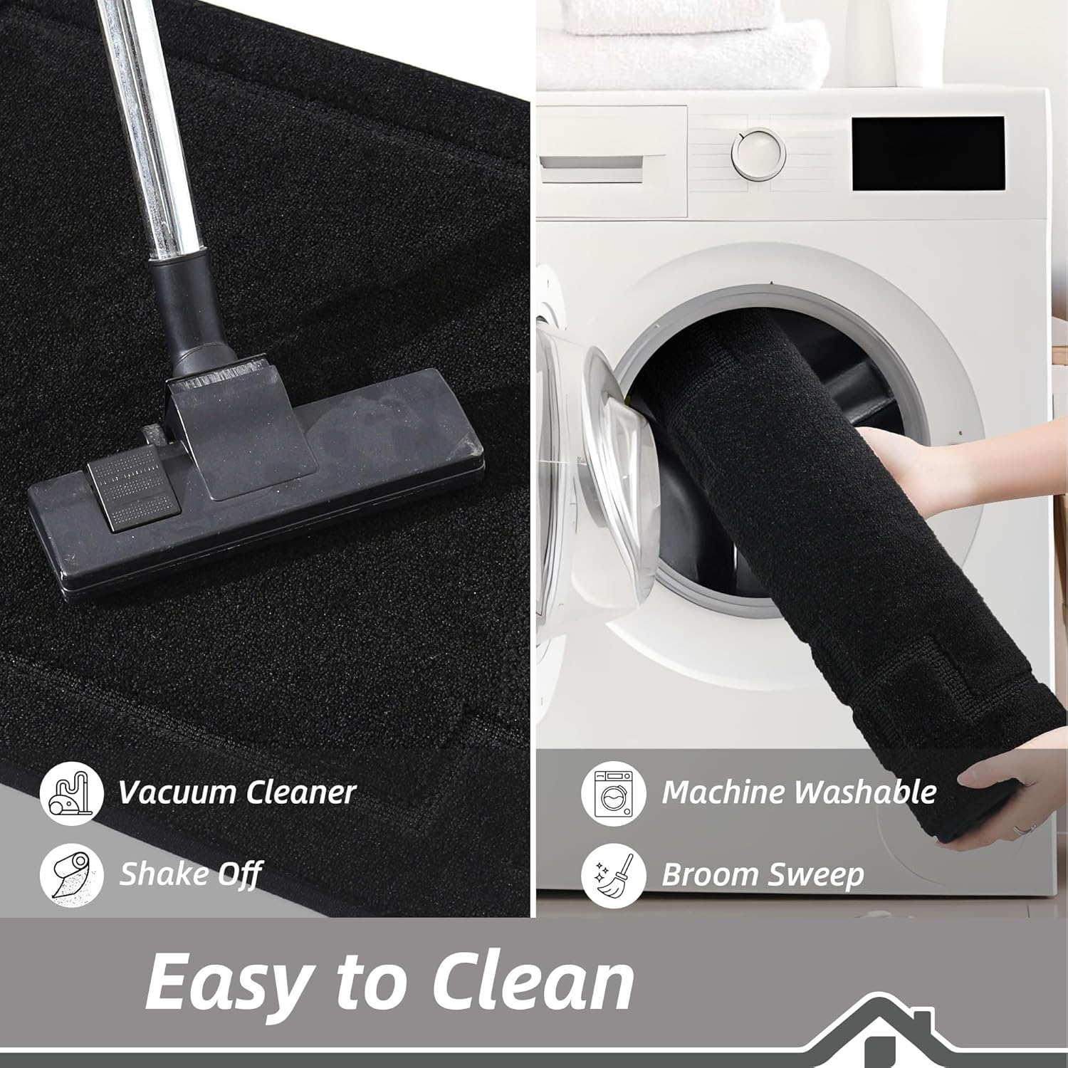 2-Piece Washable Kitchen Rug Set Non-Slip Absorbent Runner Mats