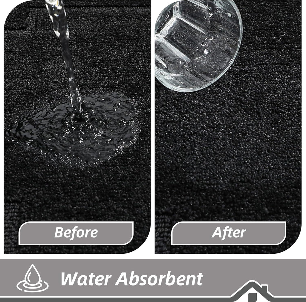 2-Piece Washable Kitchen Rug Set Non-Slip Absorbent Runner Mats