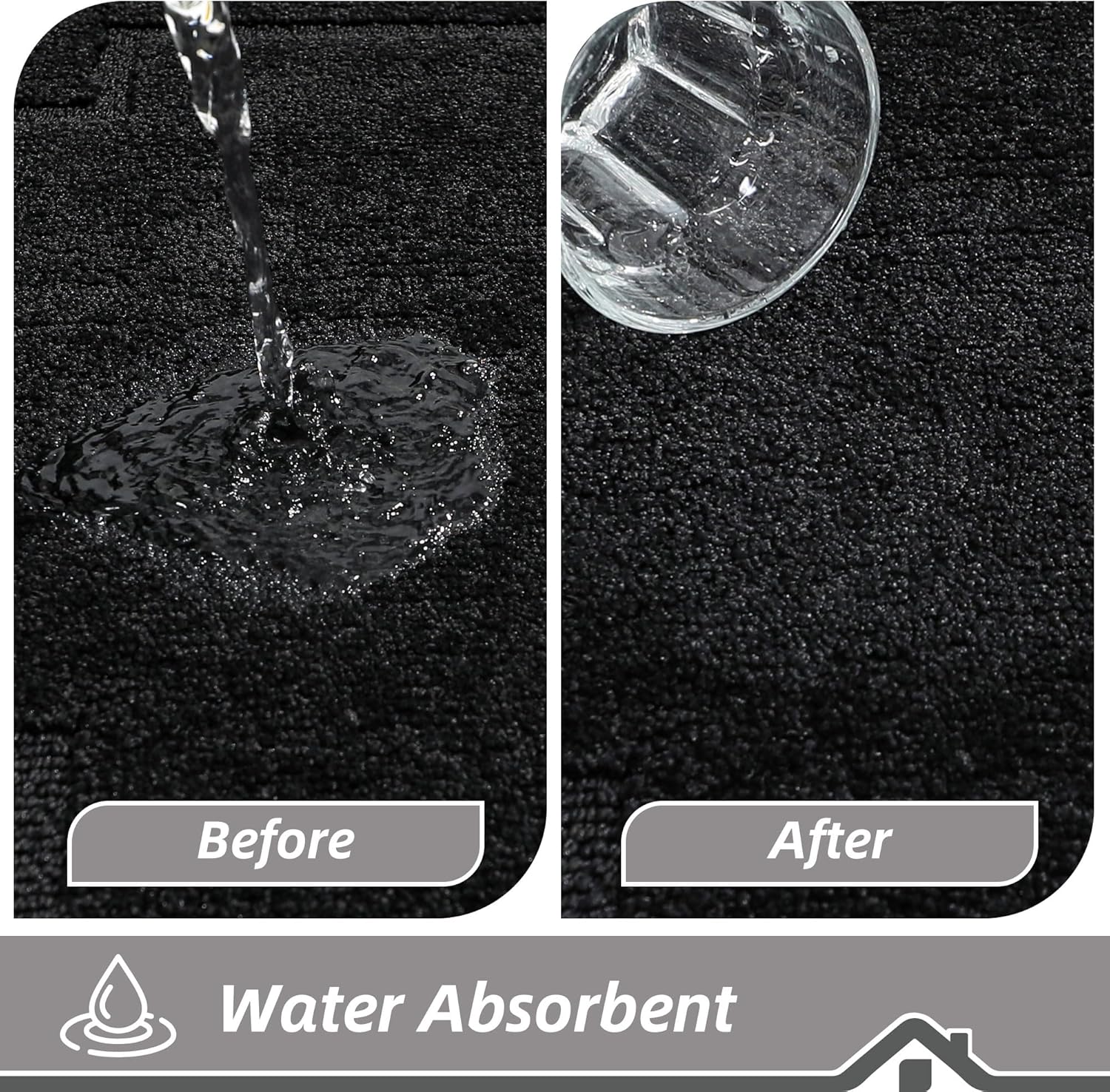 2-Piece Washable Kitchen Rug Set Non-Slip Absorbent Runner Mats