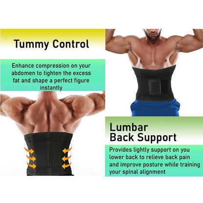 Adjustable Waist Trainer Belt for Back Support, Sweat Band Waist Trainer for Training & Workouts, Sweat Enhancer