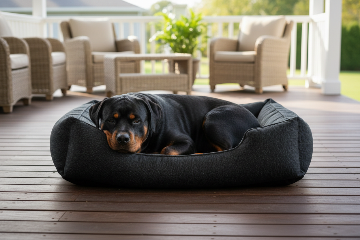 HOMBYS Indestructible Round Dog Bed