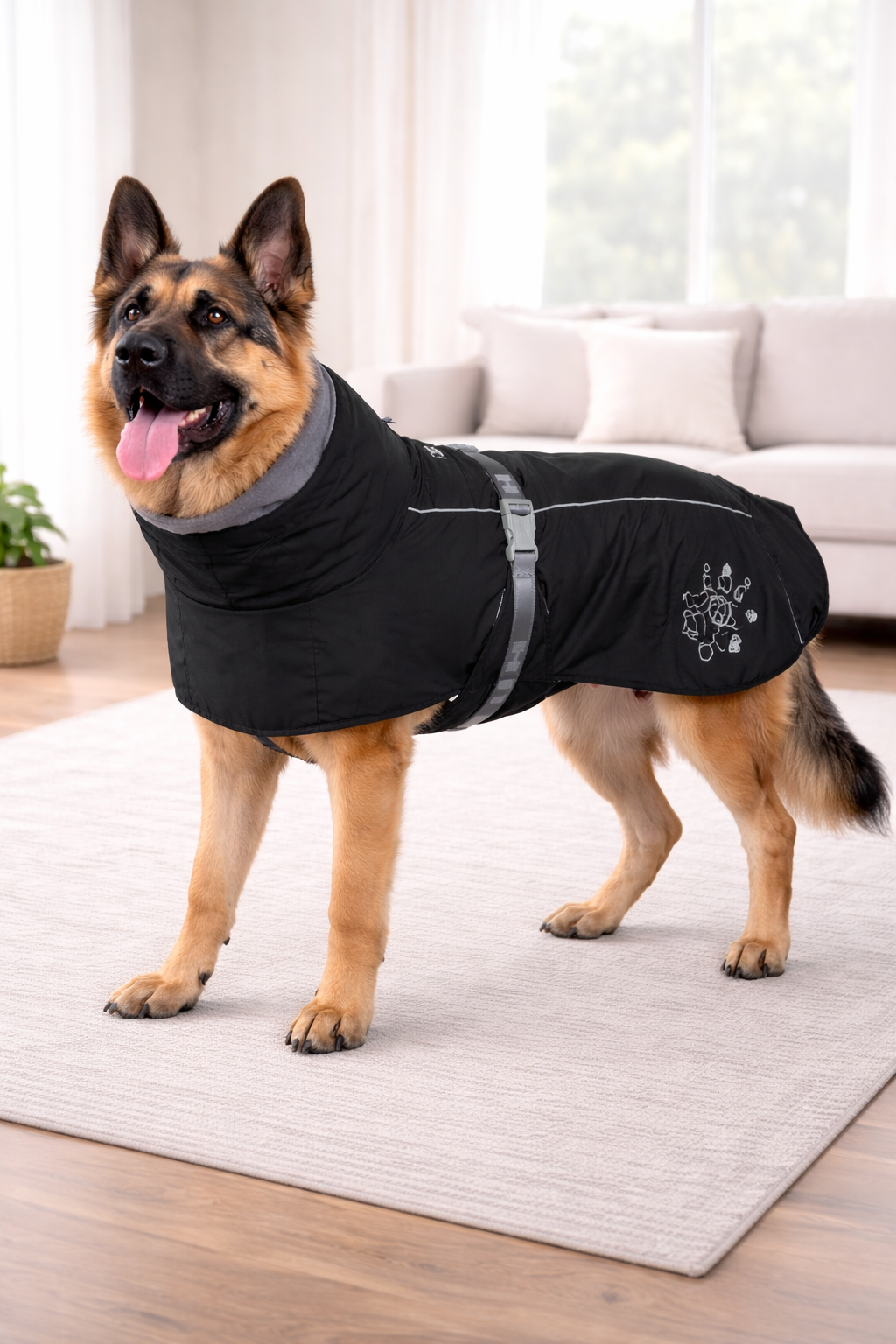 Winter Warmth Reflective Dog Coat 12in