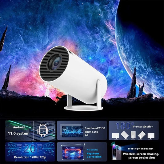 Portable 180° Home Projector