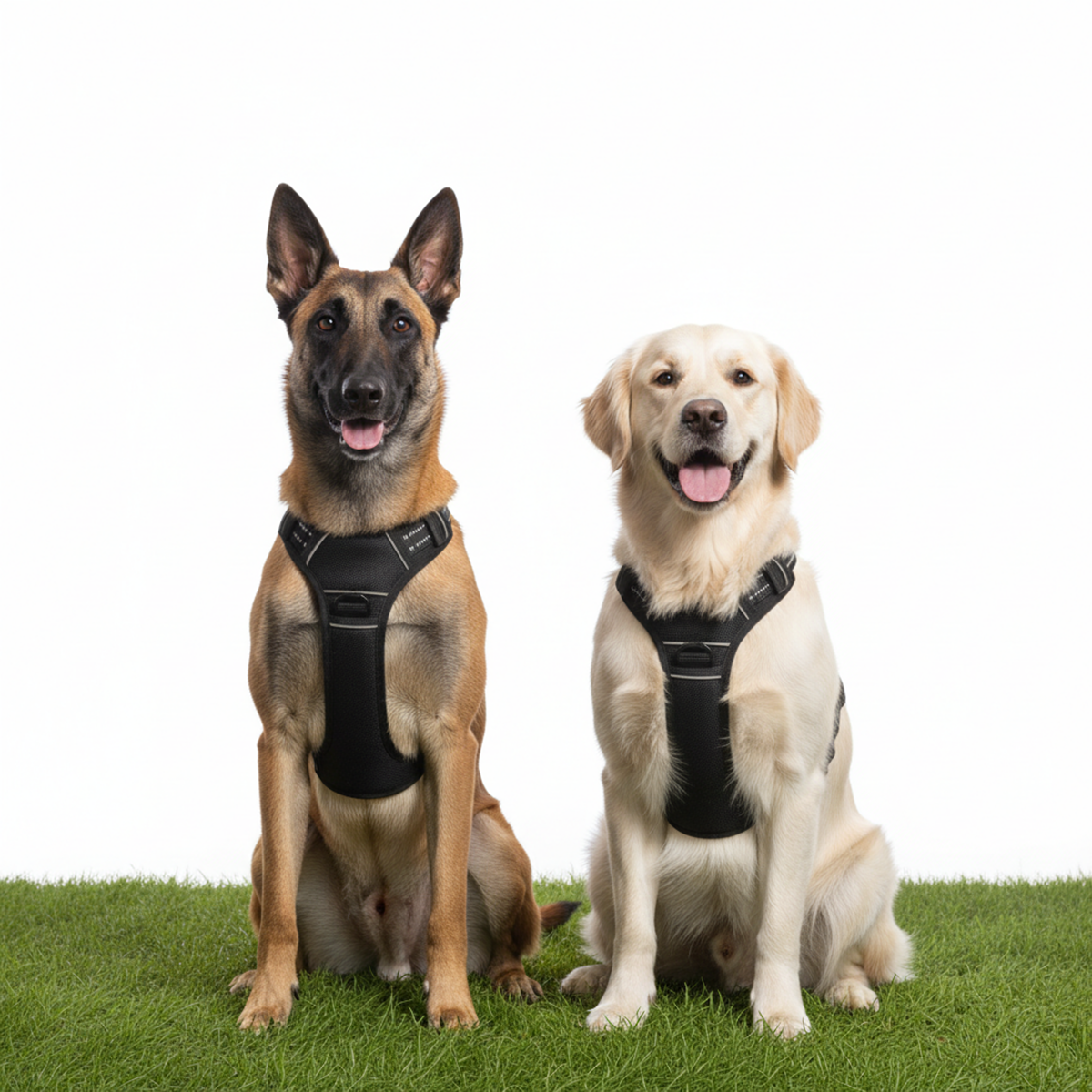 BXPAW Dog HarnessNo Pull Dog Vest Harness Adjustable Reflective Pet Harness Easy Control Handle for Small to Large Dogs Soft Padded Puppy(Black Extra Large)