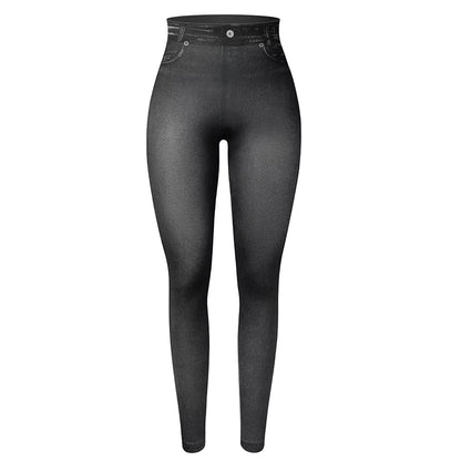 Denim Leggings Jeans Jeggings Skinny Pants for Women Streetwear High Waist Tummy Control Leggings Slim Pencil Trousers
