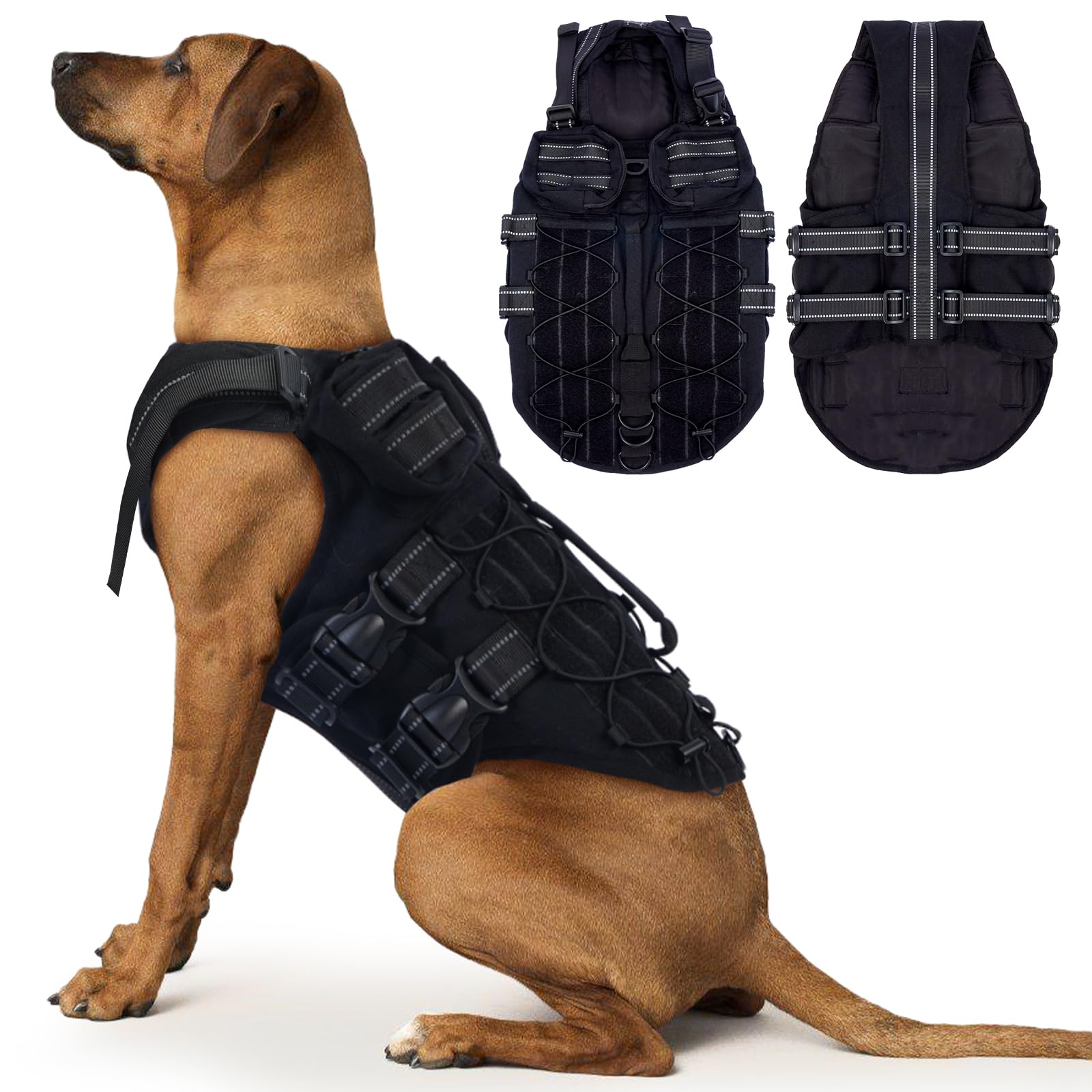 Tactical XL Dog Vest for Training and Hunting