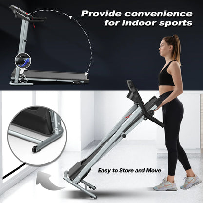 Electric , 2.5HP Foldable Exercise Walking Machince Walking Pad for Apartment Home/Office, Easy to Fold Assembly, MP3,LCD Display