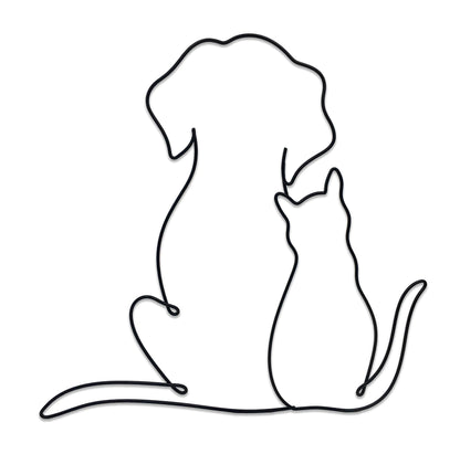 Matani Metal Dog Wall Decor | Dog Wall Art | Metal Wall Art | Metal Wall Decor | Minimalist Room & Living Room Wall Décor (Sleeping Labrador) (Love)