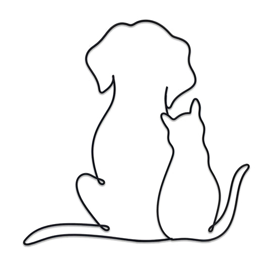 Matani Metal Dog Wall Decor | Dog Wall Art | Metal Wall Art | Metal Wall Decor | Minimalist Room & Living Room Wall Décor (Sleeping Labrador) (Love)